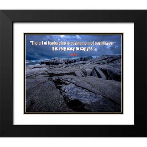 Artsy Quotes Quote: Art of Leadership Black Modern Wood Framed Art Print with Double Matting by ArtsyQuotes