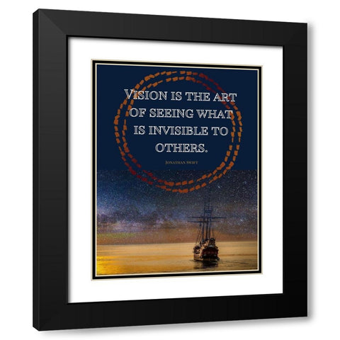 Jonathan Swift Quote: Art of Seeing Black Modern Wood Framed Art Print with Double Matting by ArtsyQuotes