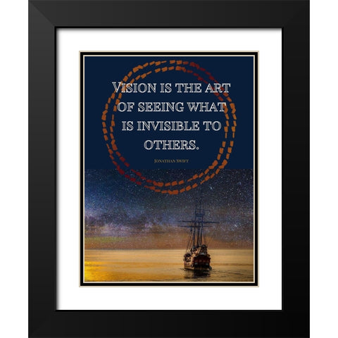 Jonathan Swift Quote: Art of Seeing Black Modern Wood Framed Art Print with Double Matting by ArtsyQuotes