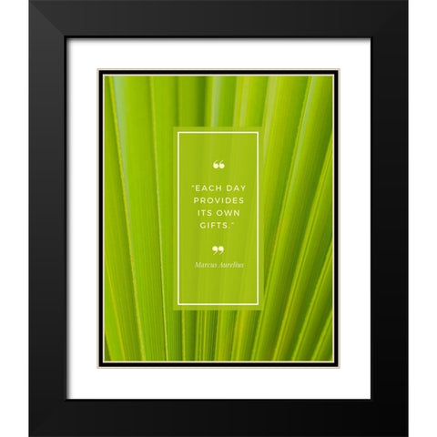 Marcus Aurelius Quote: Each Day Black Modern Wood Framed Art Print with Double Matting by ArtsyQuotes