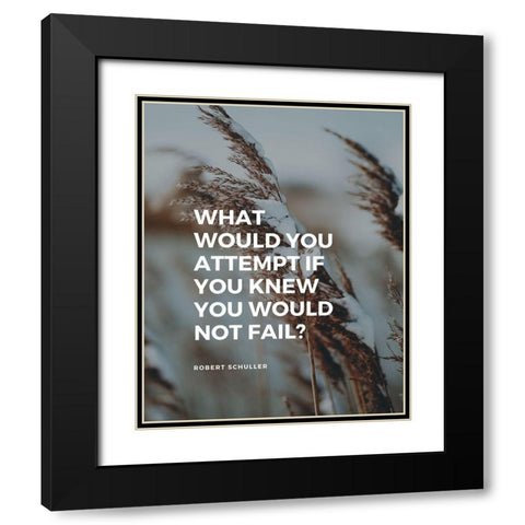 Robert Schuller Quote: What Would You Black Modern Wood Framed Art Print with Double Matting by ArtsyQuotes