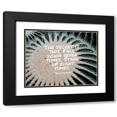 Paulo Coelho Quote: The Secret Black Modern Wood Framed Art Print with Double Matting by ArtsyQuotes