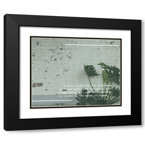 Douglas MacArthur Quote: A True Leader Black Modern Wood Framed Art Print with Double Matting by ArtsyQuotes
