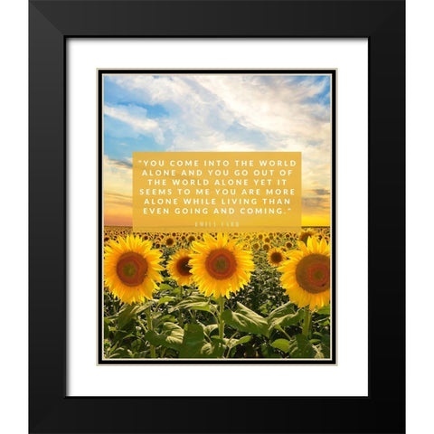 Emily Carr Quote: Into the World Alone Black Modern Wood Framed Art Print with Double Matting by ArtsyQuotes