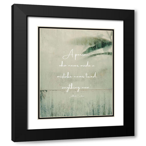 Albert Einstein Quote: Never Made a Mistake Black Modern Wood Framed Art Print with Double Matting by ArtsyQuotes