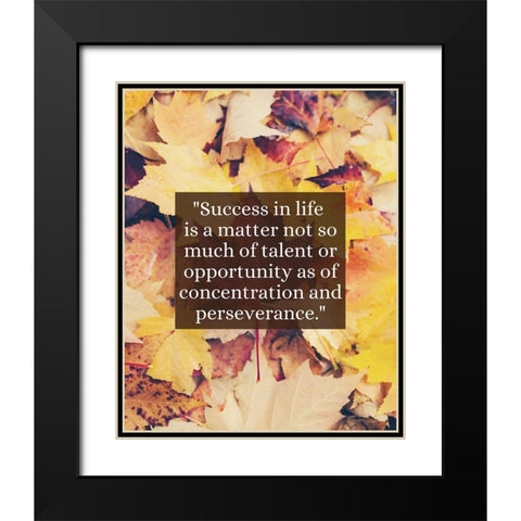 ArtsyQuotes Quote: Concentration Black Modern Wood Framed Art Print with Double Matting by ArtsyQuotes