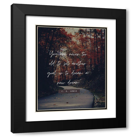 C. S. Lewis Quote: Never Too Old Black Modern Wood Framed Art Print with Double Matting by ArtsyQuotes