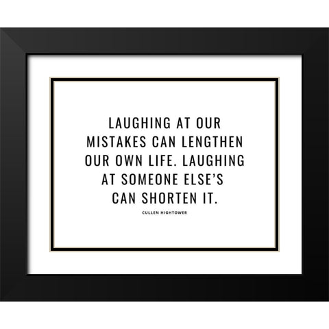 Cullen Hightower Quote: Our Mistakes Black Modern Wood Framed Art Print with Double Matting by ArtsyQuotes