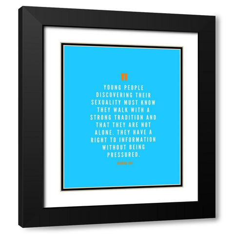 Jasmine Guy Quote: Strong Tradition Black Modern Wood Framed Art Print with Double Matting by ArtsyQuotes