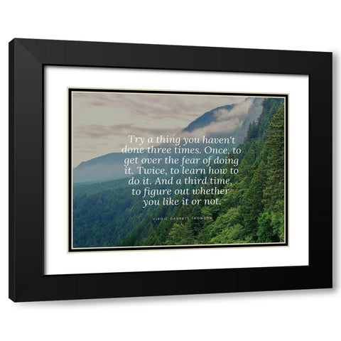 Virgil Garnett Thomson Quote: Get Over the Fear Black Modern Wood Framed Art Print with Double Matting by ArtsyQuotes