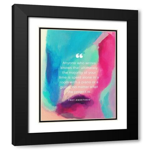 Trey Anastasio Quote: Majority of Your Time Black Modern Wood Framed Art Print with Double Matting by ArtsyQuotes