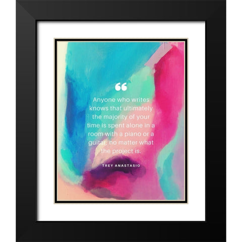 Trey Anastasio Quote: Majority of Your Time Black Modern Wood Framed Art Print with Double Matting by ArtsyQuotes