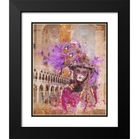 Venice Festive I Black Modern Wood Framed Art Print with Double Matting by Wiley, Marta