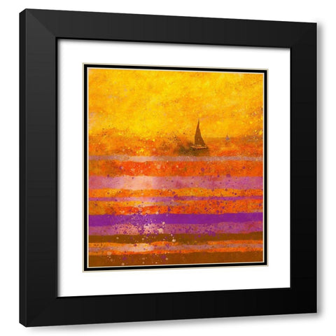 Sunset VIII Black Modern Wood Framed Art Print with Double Matting by Wiley, Marta