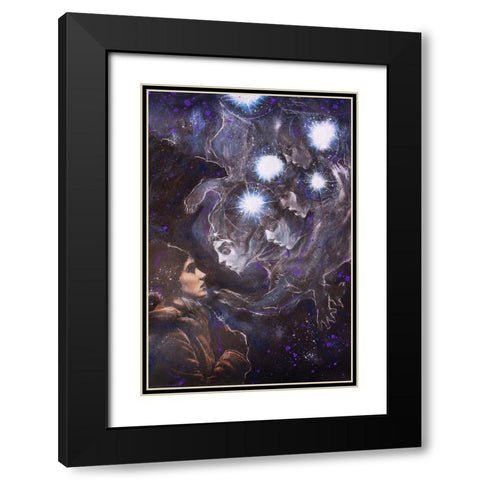 Listen to your guides I Black Modern Wood Framed Art Print with Double Matting by Wiley, Marta