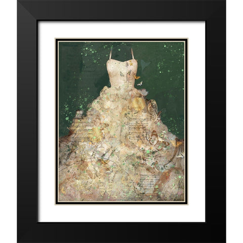 Butterfly Dress III Black Modern Wood Framed Art Print with Double Matting by Wiley, Marta
