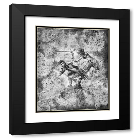 Floral Flute Player I Black Modern Wood Framed Art Print with Double Matting by Wiley, Marta