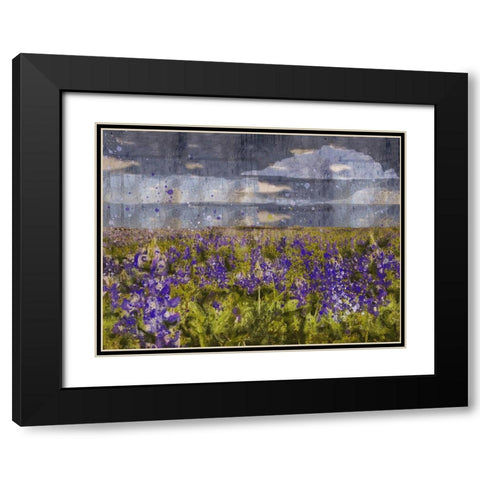 Blue Bell IIII Black Modern Wood Framed Art Print with Double Matting by Wiley, Marta