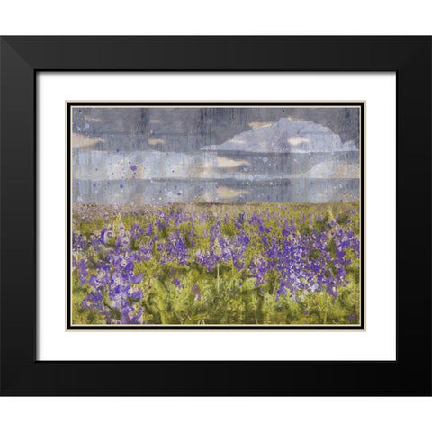 Blue Bell VII Black Modern Wood Framed Art Print with Double Matting by Wiley, Marta