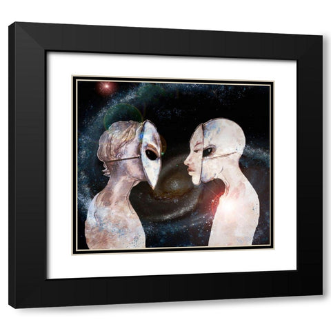 Hybrid II Black Modern Wood Framed Art Print with Double Matting by Wiley, Marta
