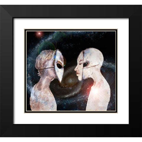 Hybrid II Black Modern Wood Framed Art Print with Double Matting by Wiley, Marta