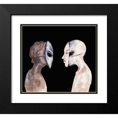 Hybrid III Black Modern Wood Framed Art Print with Double Matting by Wiley, Marta