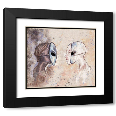 Hybrid III Black Modern Wood Framed Art Print with Double Matting by Wiley, Marta