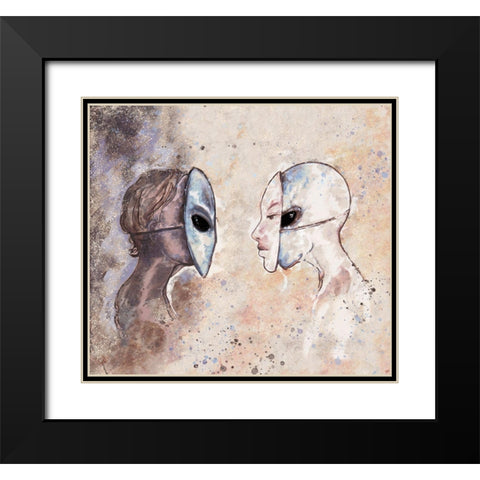 Hybrid III Black Modern Wood Framed Art Print with Double Matting by Wiley, Marta