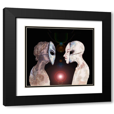 Hybrid V Black Modern Wood Framed Art Print with Double Matting by Wiley, Marta