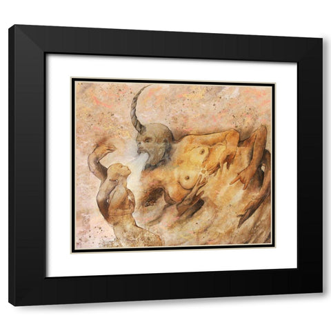 Vishnu I Black Modern Wood Framed Art Print with Double Matting by Wiley, Marta