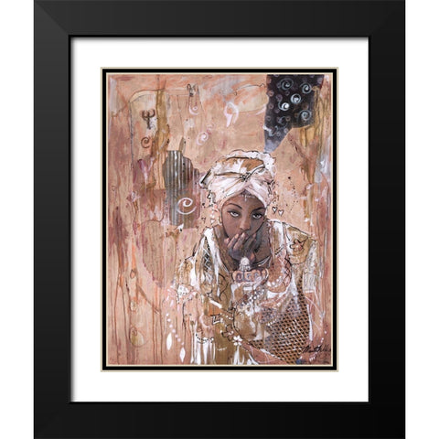 Secrets Kept Black Modern Wood Framed Art Print with Double Matting by Wiley, Marta