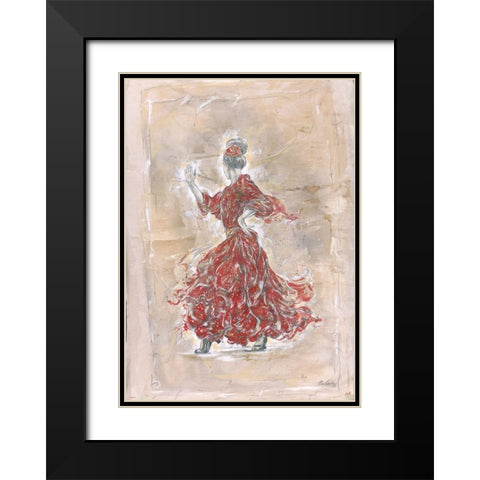 Flamenco Black Modern Wood Framed Art Print with Double Matting by Wiley, Marta