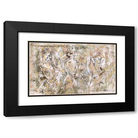 Masqurade Black Modern Wood Framed Art Print with Double Matting by Wiley, Marta