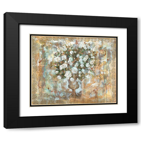 Floral Black Modern Wood Framed Art Print with Double Matting by Wiley, Marta