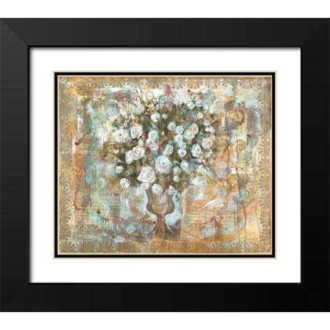 Floral Black Modern Wood Framed Art Print with Double Matting by Wiley, Marta