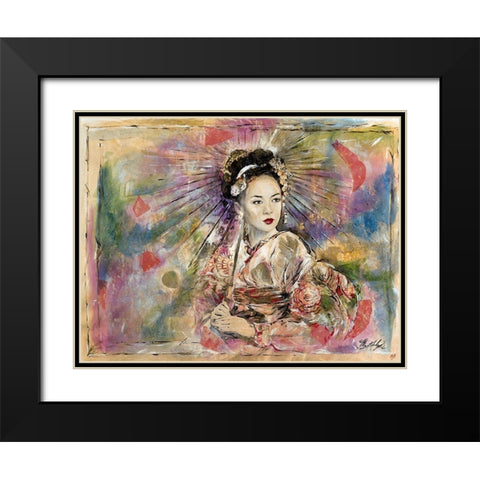 Geisha VI Black Modern Wood Framed Art Print with Double Matting by Wiley, Marta