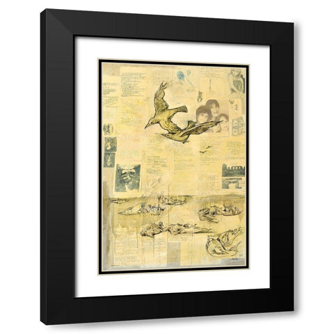 Dont Fly To Close- youll fuse your wings Black Modern Wood Framed Art Print with Double Matting by Wiley, Marta