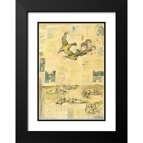 Dont Fly To Close- youll fuse your wings Black Modern Wood Framed Art Print with Double Matting by Wiley, Marta