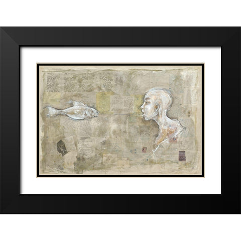 Hook- different border Black Modern Wood Framed Art Print with Double Matting by Wiley, Marta