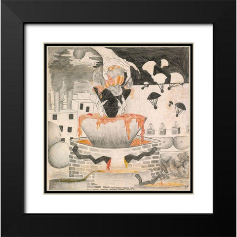 Death Of An Orange- 9 years old Black Modern Wood Framed Art Print with Double Matting by Wiley, Marta