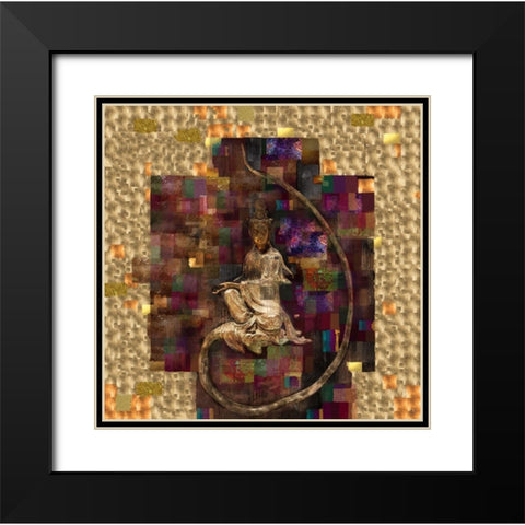 Quan Yin Black Modern Wood Framed Art Print with Double Matting by Wiley, Marta