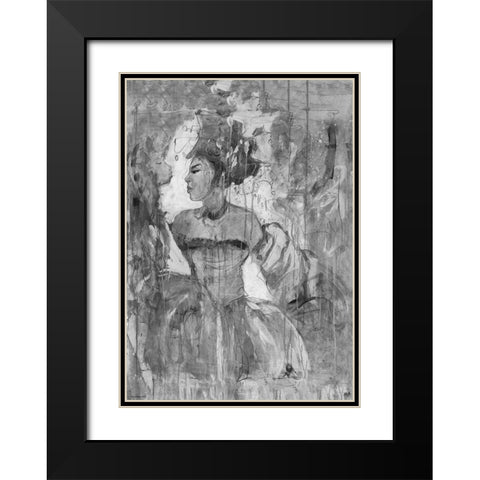 Greek Figures Black Modern Wood Framed Art Print with Double Matting by Wiley, Marta