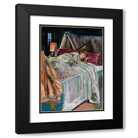 Colorful painting child Black Modern Wood Framed Art Print with Double Matting by Wiley, Marta