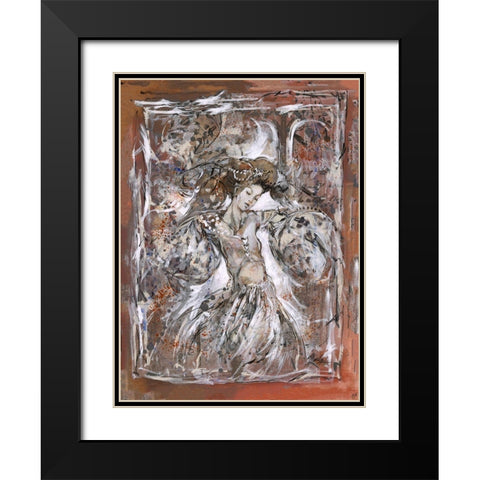 Sepia Dancer  Black Modern Wood Framed Art Print with Double Matting by Wiley, Marta