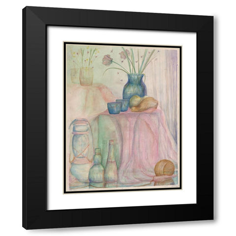 Watercolor Stilllife age 9 Black Modern Wood Framed Art Print with Double Matting by Wiley, Marta