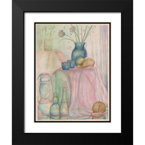 Watercolor Stilllife age 9 Black Modern Wood Framed Art Print with Double Matting by Wiley, Marta