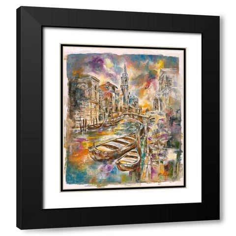 Venice I Black Modern Wood Framed Art Print with Double Matting by Wiley, Marta