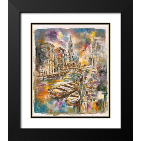 Venice I Black Modern Wood Framed Art Print with Double Matting by Wiley, Marta