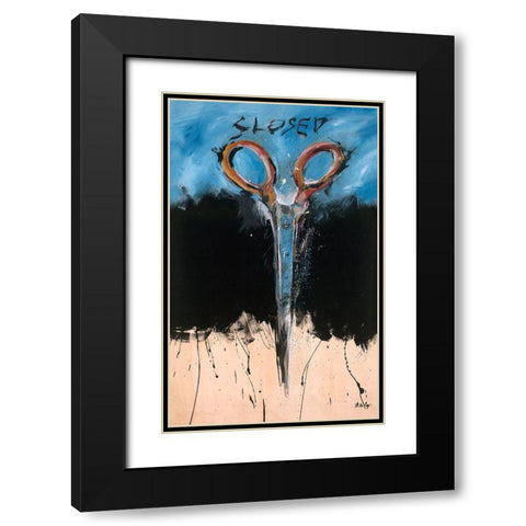 Closed Black Modern Wood Framed Art Print with Double Matting by Wiley, Marta
