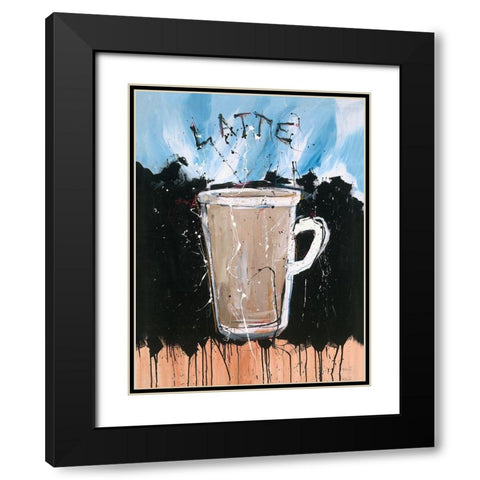Latte Black Modern Wood Framed Art Print with Double Matting by Wiley, Marta
